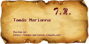 Tamás Marianna névjegykártya